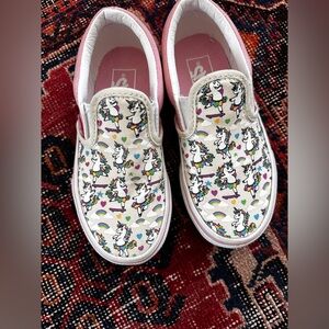 Vans Unicorn Print Kids Slip-On Sneakers